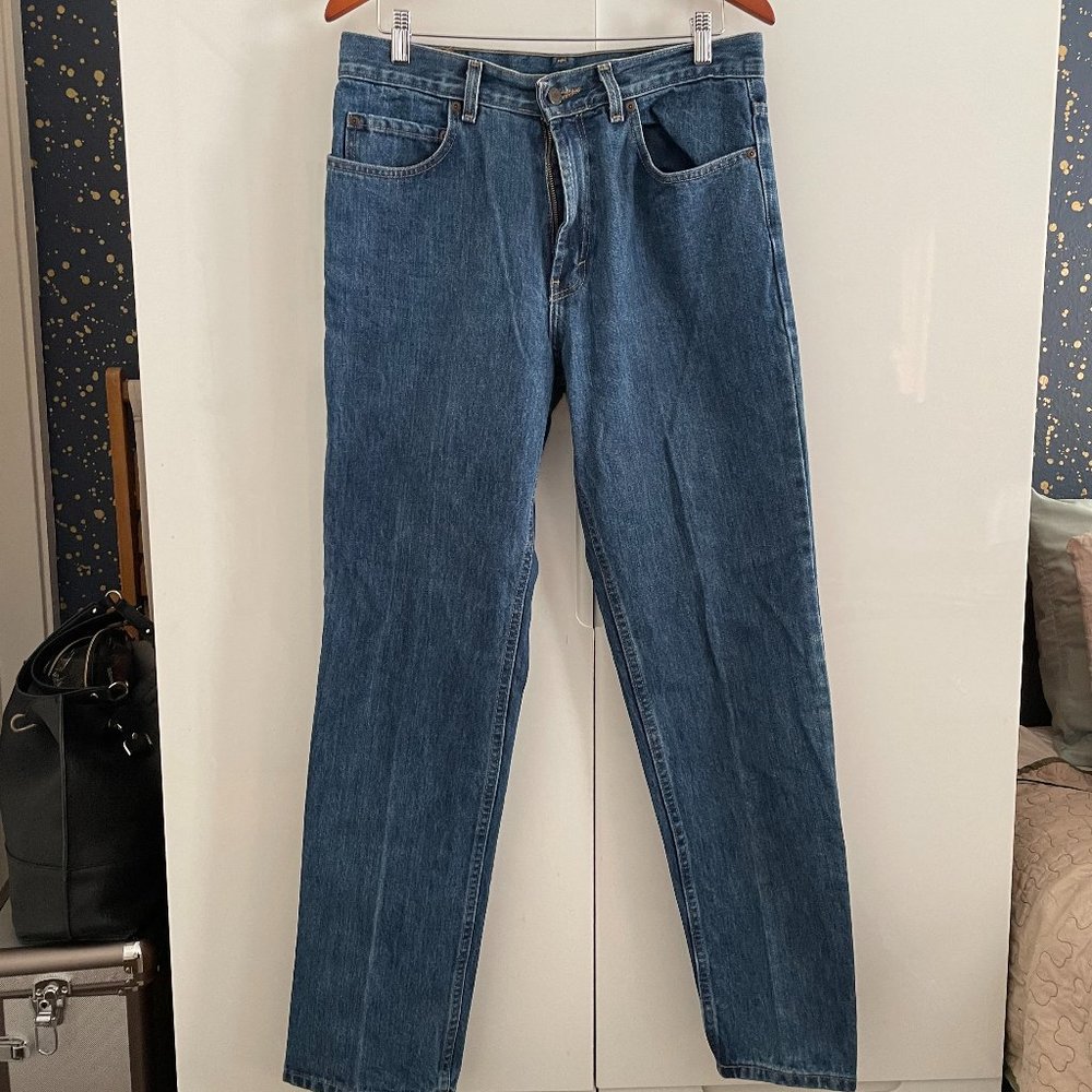Kirkland Signature Straight Leg Jeans Men's 32x32 Blue Medium Wash 5-Pocket